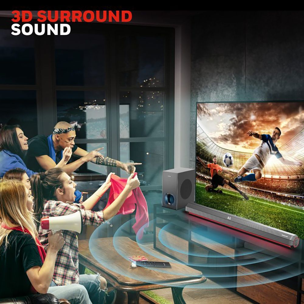 Honeywell Trueno U4000 240W Soundbar with Remote (3D Surround Sound, 2.1 Channel, Black)_12