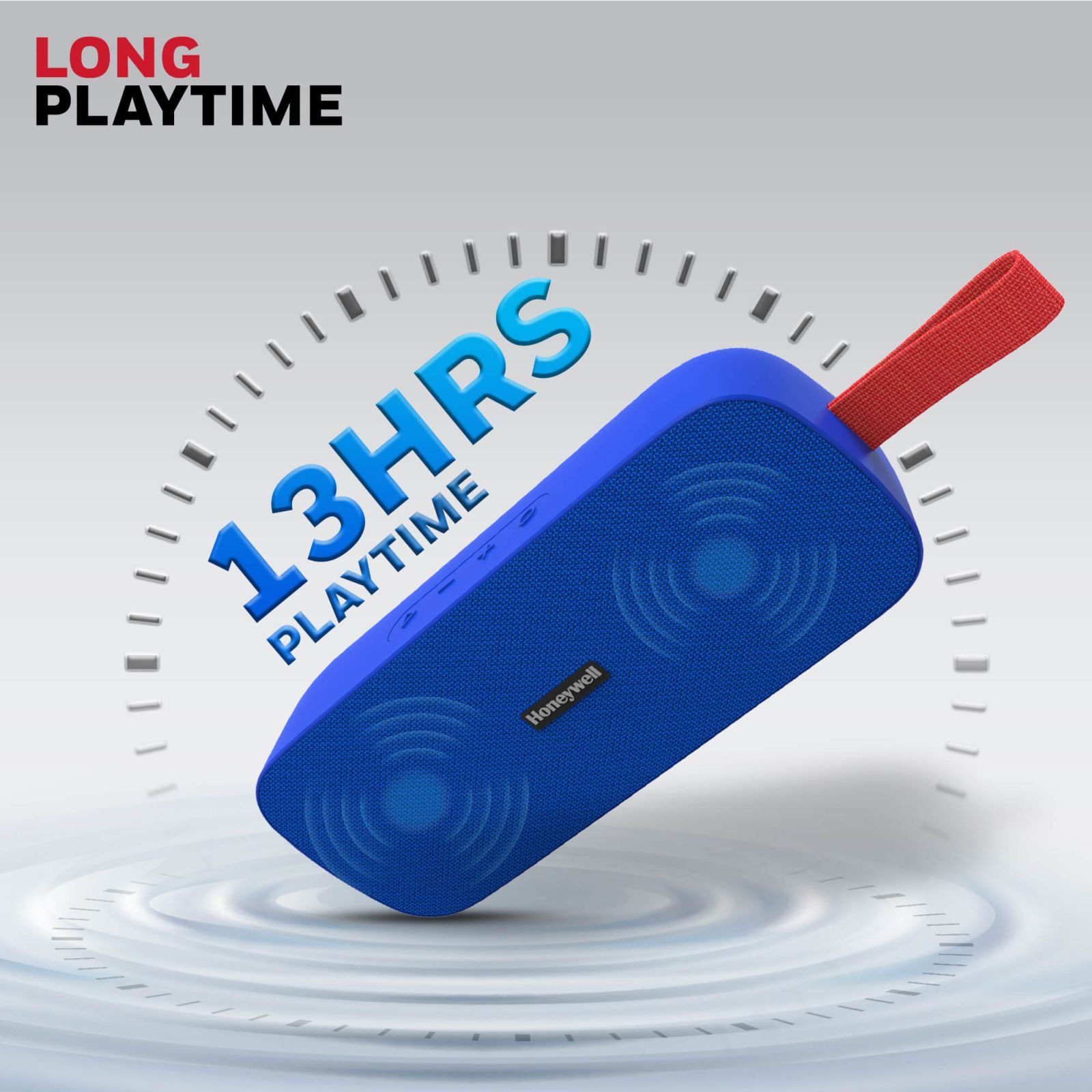 Honeywell Trueno U300 20W Portable Bluetooth Speaker (IPX6 Water Resistant, Deep Bass Radiators, Stereo Channel, Blue)_8