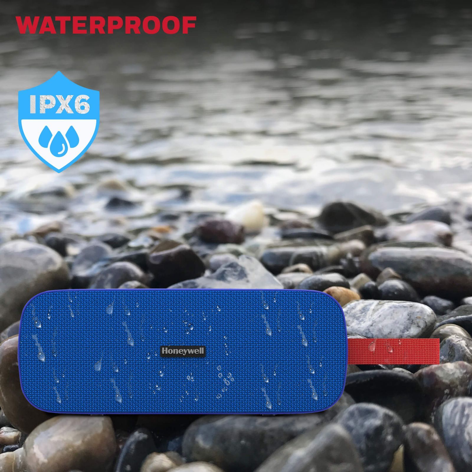 Honeywell Trueno U300 20W Portable Bluetooth Speaker (IPX6 Water Resistant, Deep Bass Radiators, Stereo Channel, Blue)_4