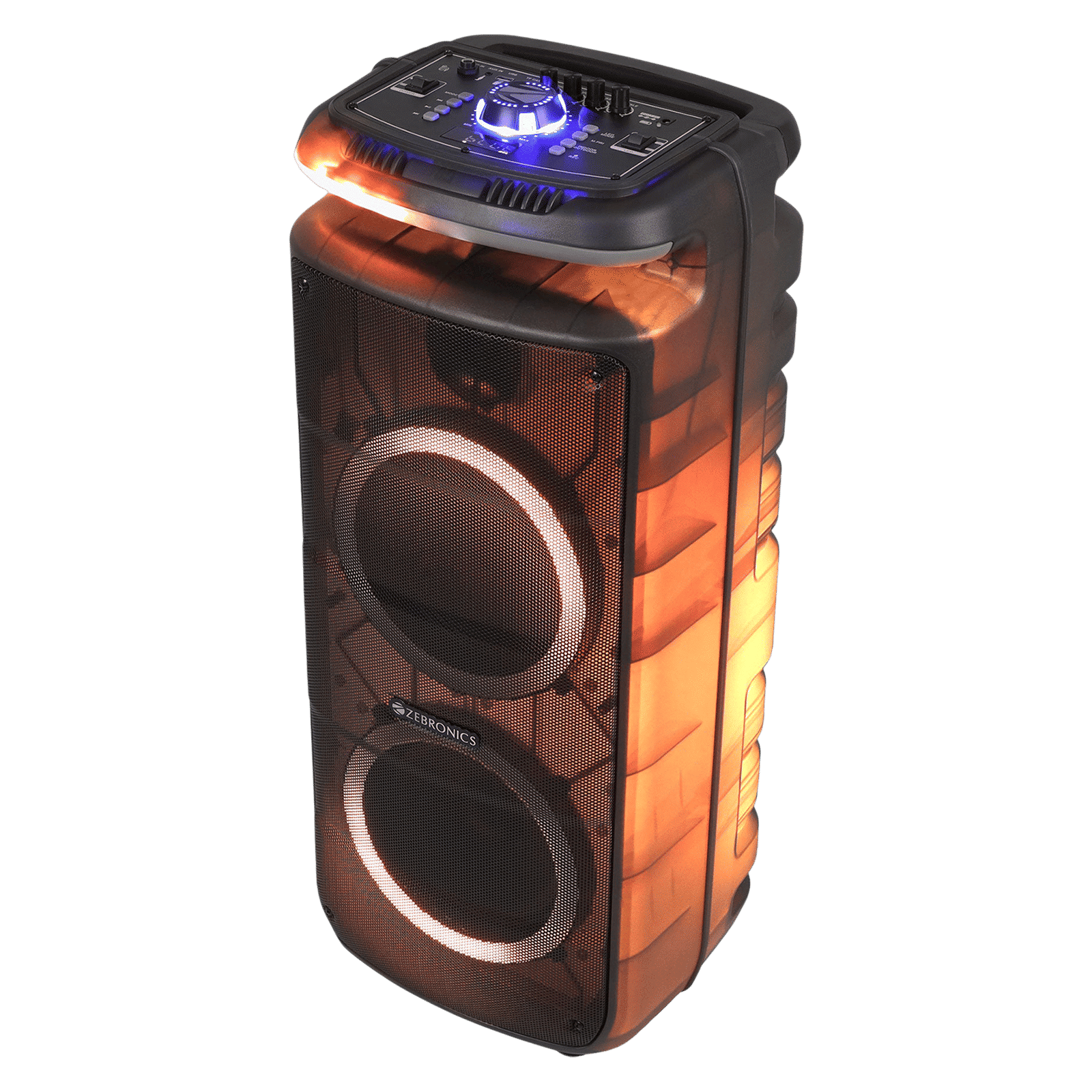 ZEBRONICS Zeb Glow Box 8B 160W Bluetooth Party Speaker wit Mic (RGB Lights with Control Switch, Hi-Fi Party Speaker, Black) ZEBRONICS Zeb Glow Box 8B 160W Bluetooth Party Speaker wit Mic (RGB Lights with Control Switch, Hi-Fi Party Speaker, Black)_3