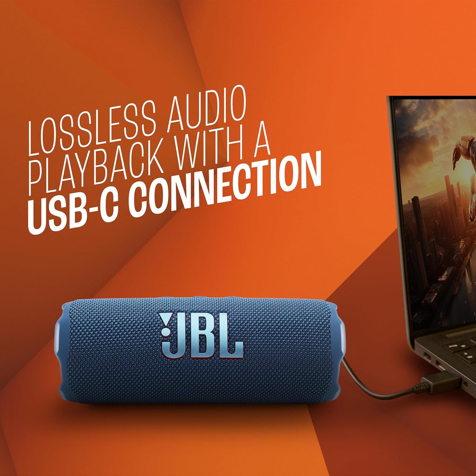 JBL Flip 7 25W Portable Bluetooth Speaker (Waterproof, Bold Pro Sound with AI Sound Boost, Stereo Channel, Blue)_12
