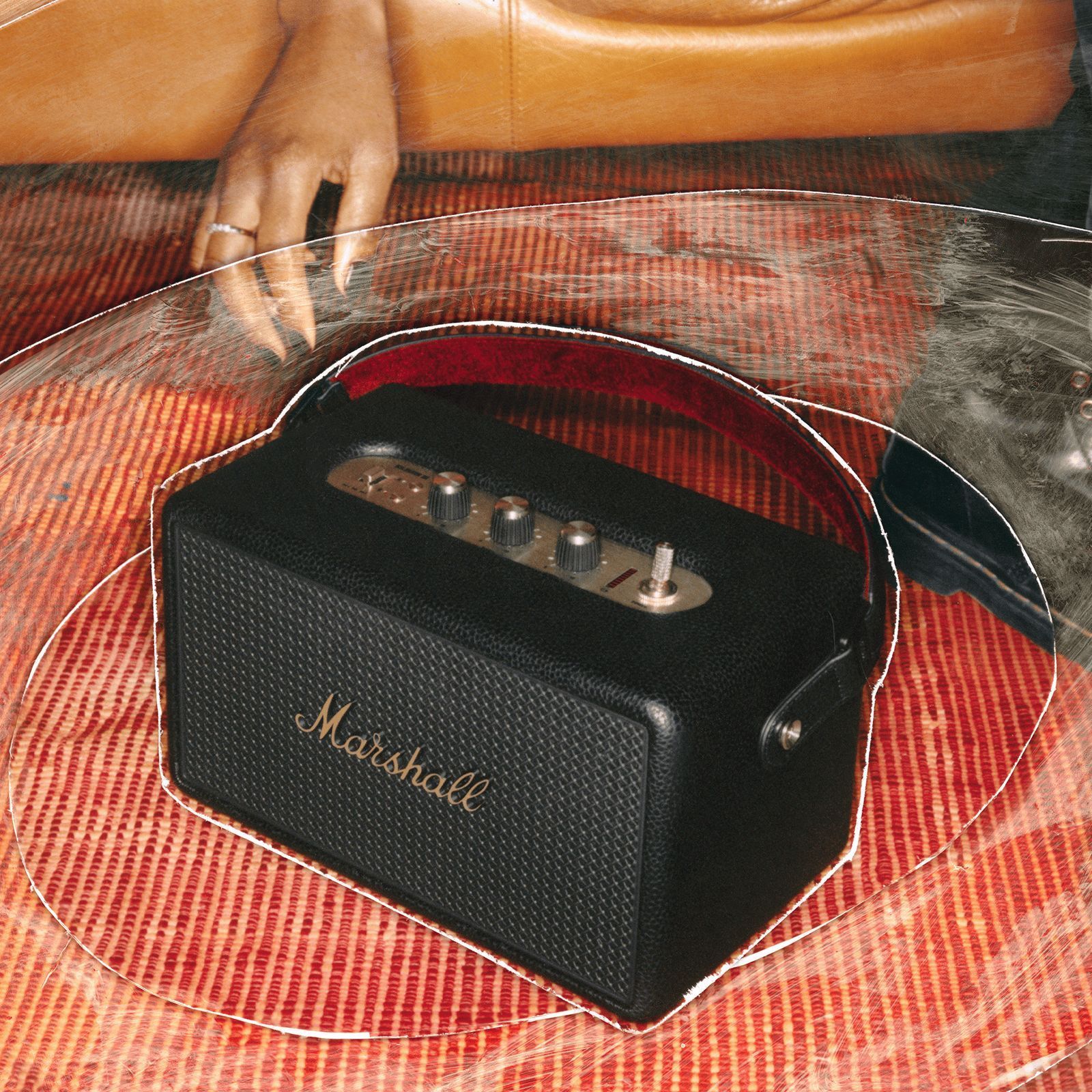 Marshall Kilburn 3 Portable Bluetooth Speaker (IP54 Dust & Water Resistant, 360 Degree Sound, Stereo Channel, Black & Brass)_10