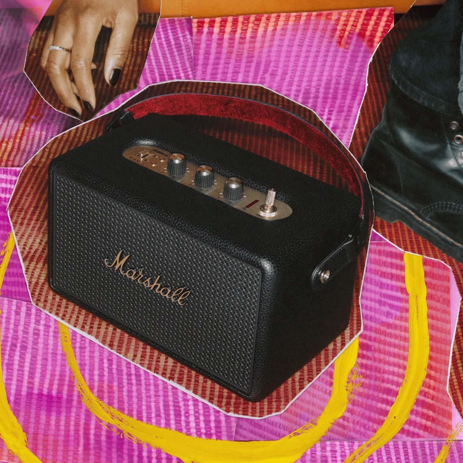 Marshall Kilburn 3 Portable Bluetooth Speaker (IP54 Dust & Water Resistant, 360 Degree Sound, Stereo Channel, Black & Brass)_11