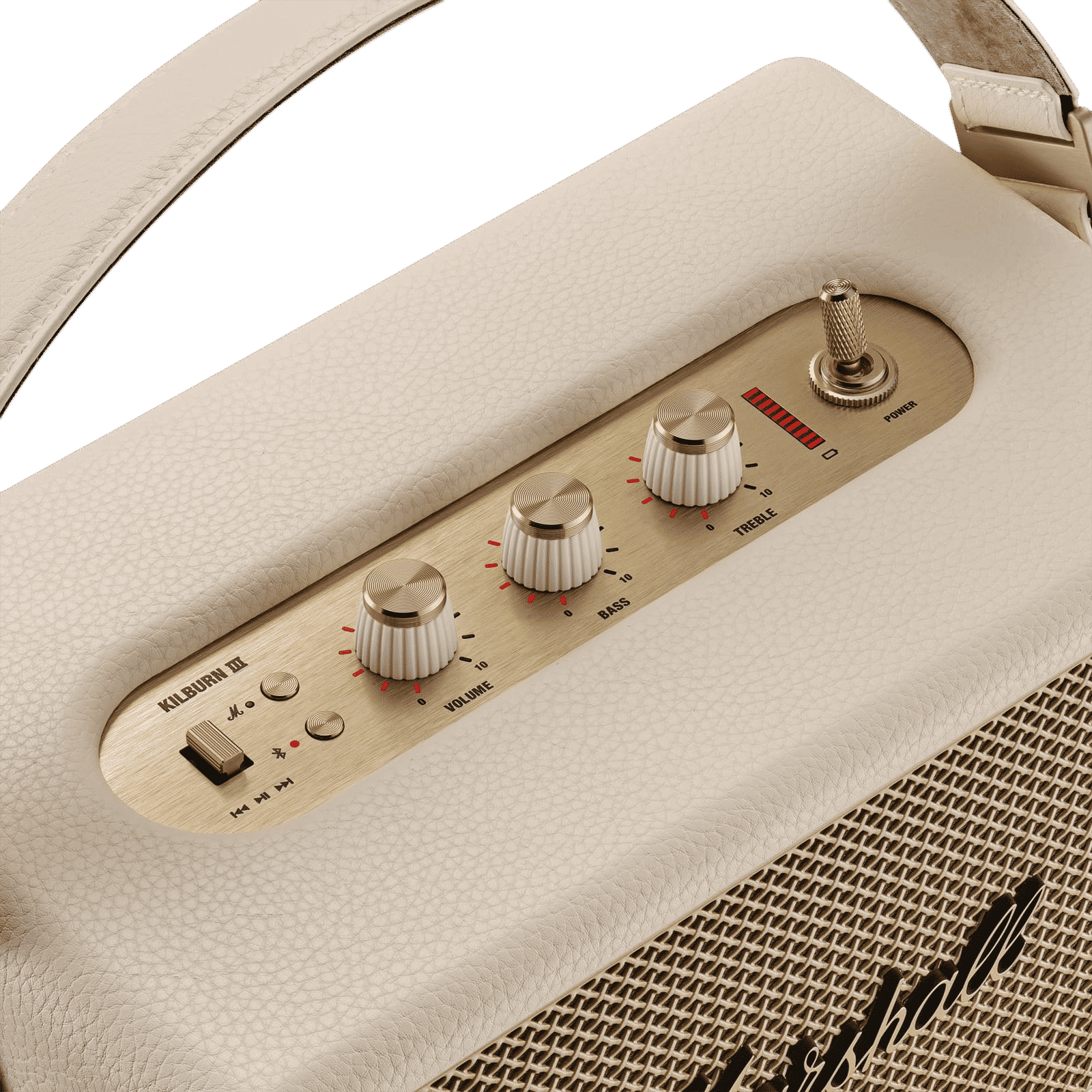 Marshall Kilburn 3 50W Portable Bluetooth Speaker (IP54 Dust & Water Resistant, 360 Degree Sound, Stereo Channel, Cream)_5