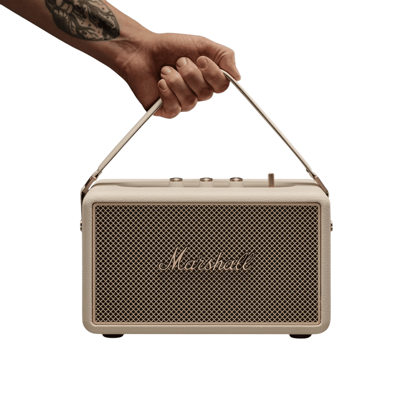 Marshall Kilburn 3 50W Portable Bluetooth Speaker (IP54 Dust & Water Resistant, 360 Degree Sound, Stereo Channel, Cream)_7