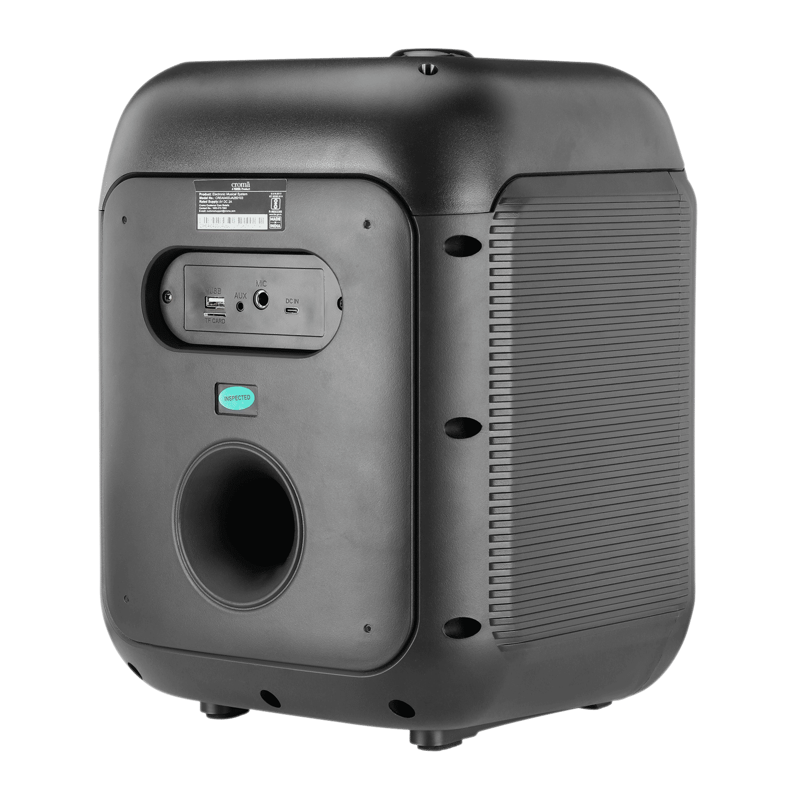 Croma 40W Bluetooth Party Speaker with Mic (RGB LED Lights, 2.1 Channel, Black) Croma 40W Bluetooth Party Speaker with Mic (RGB LED Lights, 2.1 Channel, Black)_10