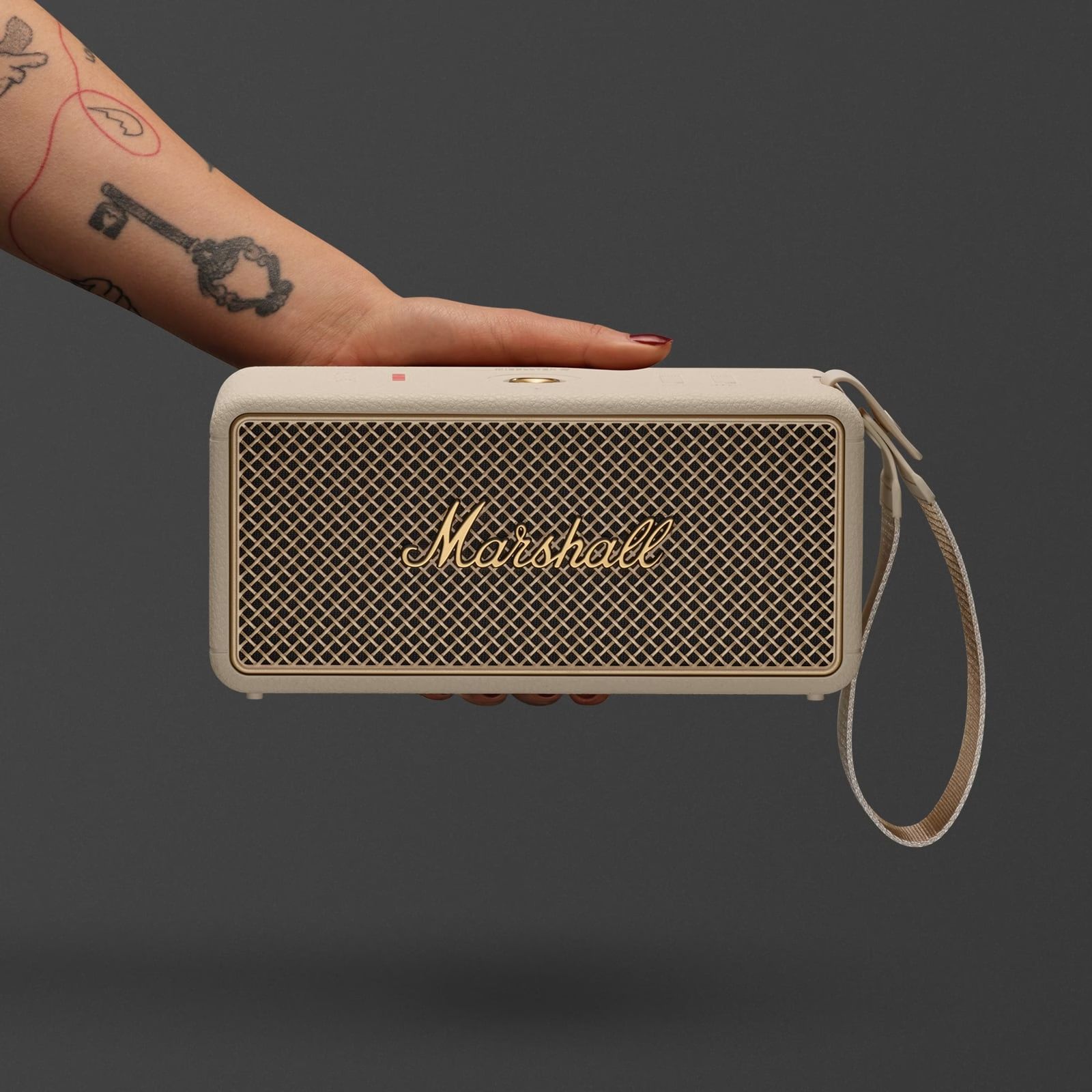 Marshall MIDDLETON 2 80W Portable Bluetooth Speaker (IP67 Water Resistant, True Stereophonic, Stereo Channel, Cream)_7
