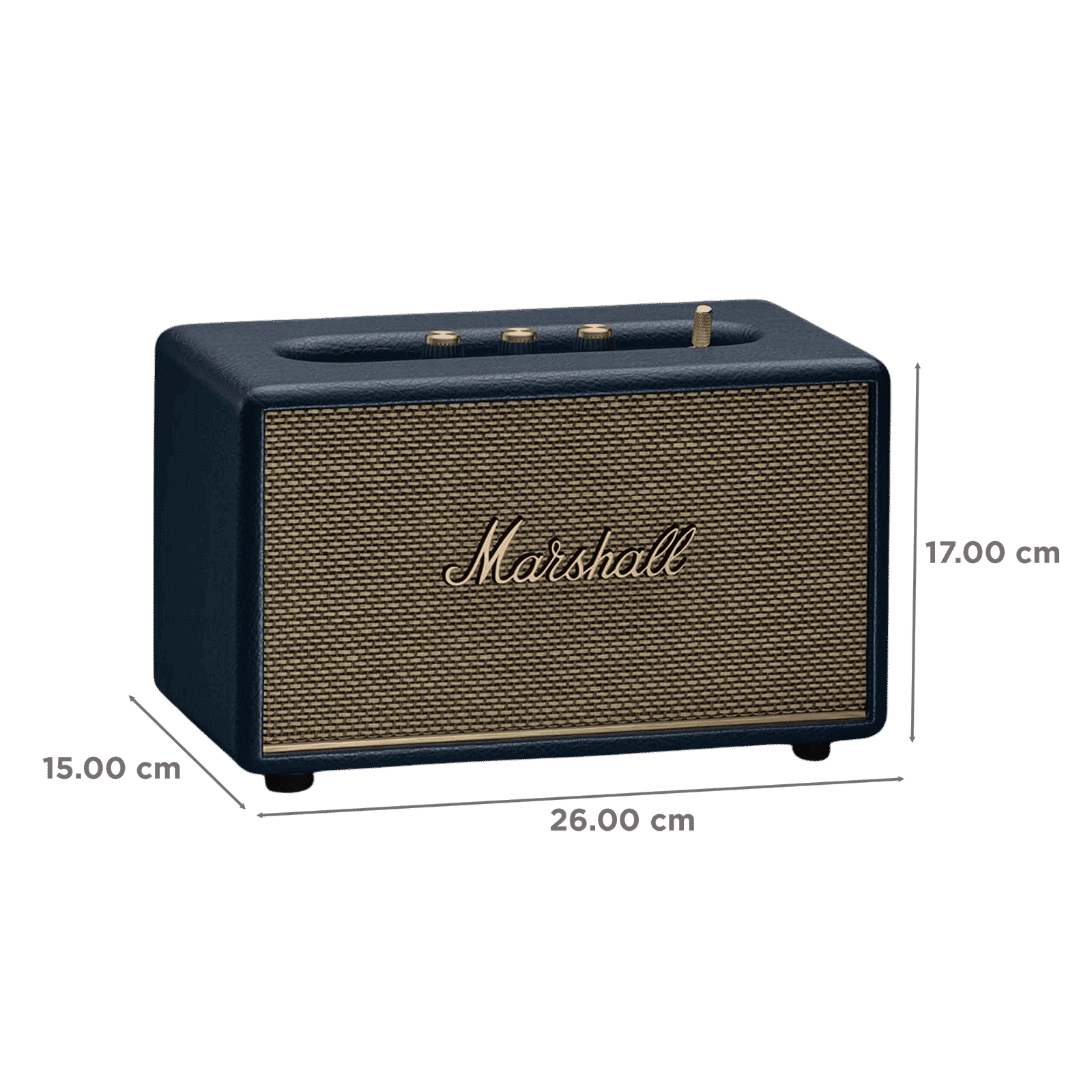 Marshall Action III 60W Portable Bluetooth Speaker (Connect & Control, Stereo Channel, Midnight Blue)_3