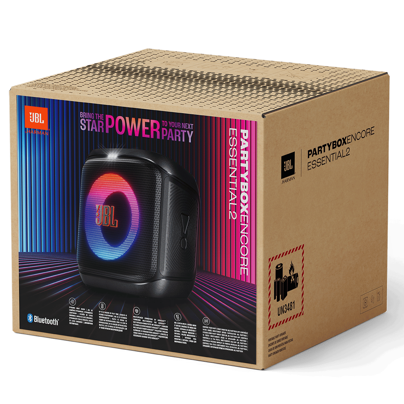 JBL Encore Essential 2 100W Bluetooth Party Speaker(Dynamic Lightshow, Stereo Channel, Black) JBL Encore Essential 2 100W Bluetooth Party Speaker(Dynamic Lightshow, Stereo Channel, Black)_10