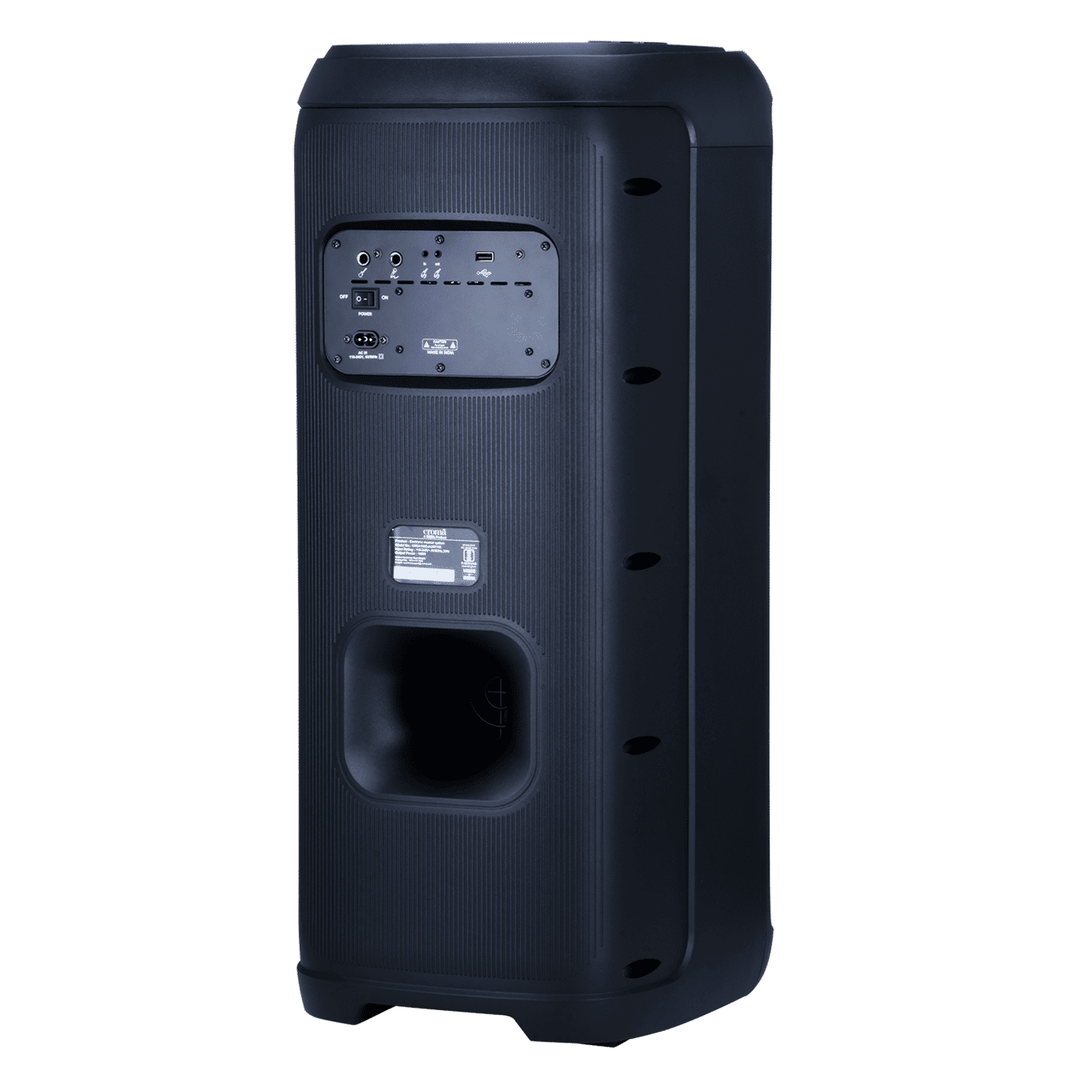 Croma 180W Party Speaker with Mic (Music Sync LED Light, 2.1 Channel, Black)_15