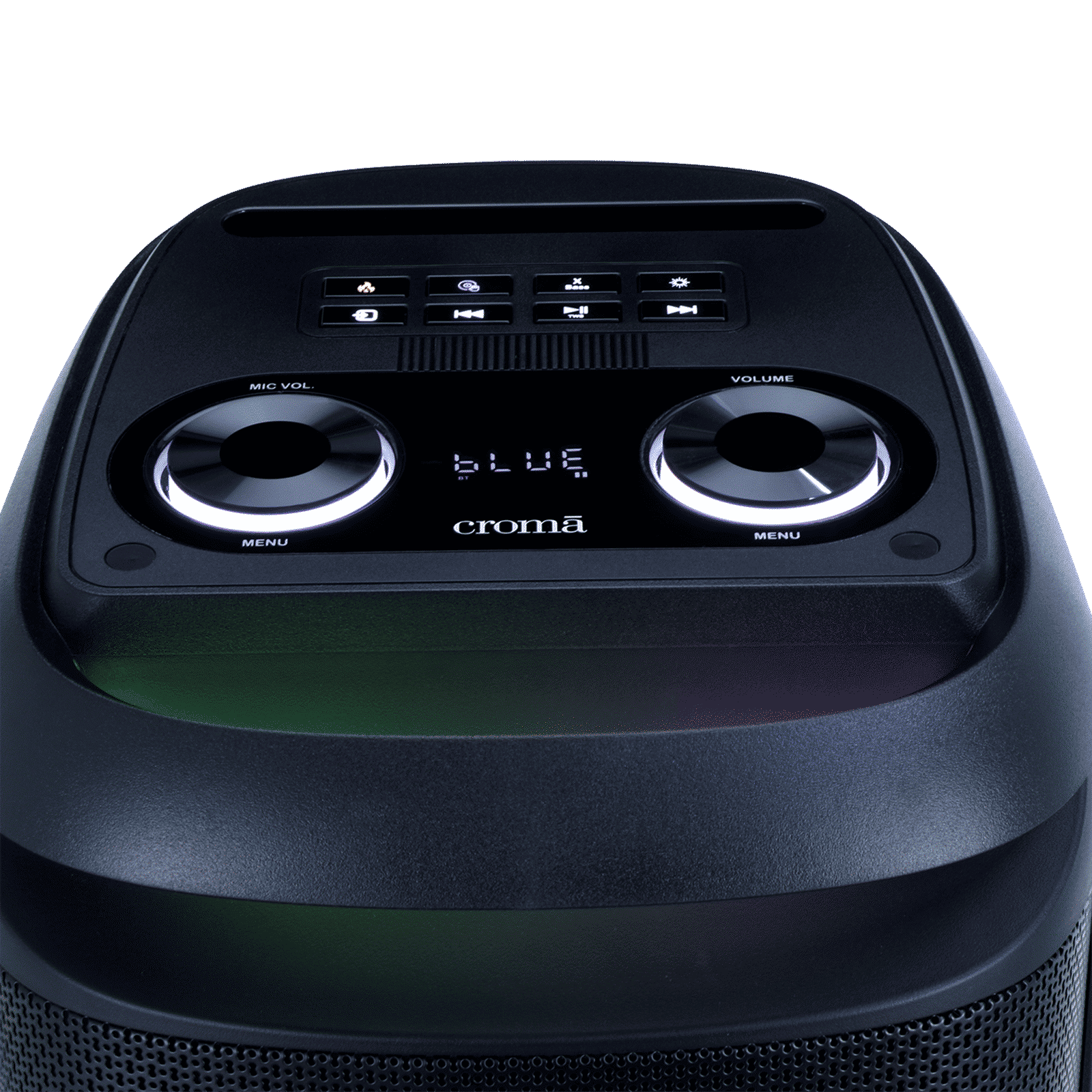 Croma 180W Party Speaker with Mic (Music Sync LED Light, 2.1 Channel, Black)_14
