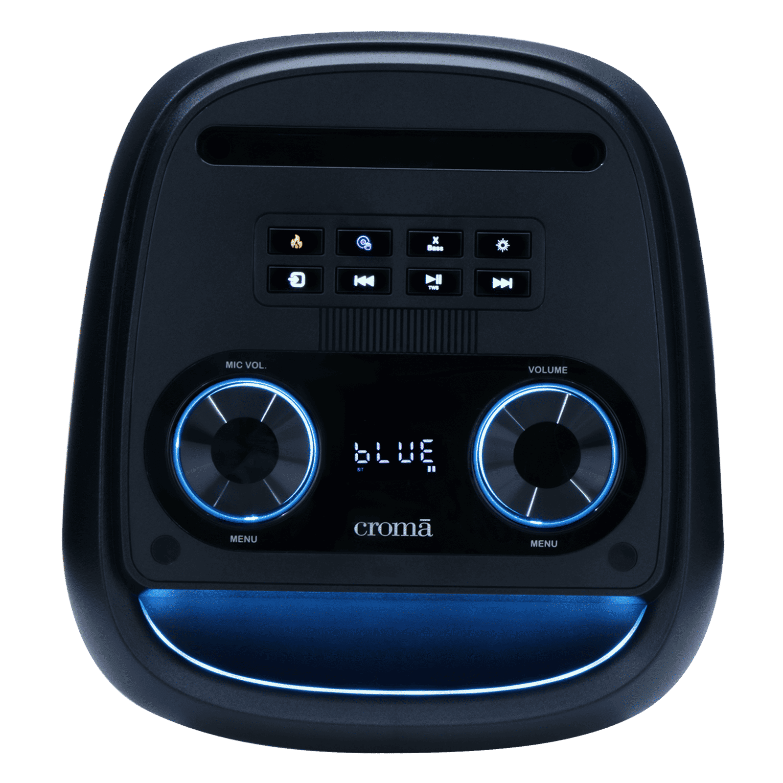 Croma 180W Party Speaker with Mic (Music Sync LED Light, 2.1 Channel, Black)_2
