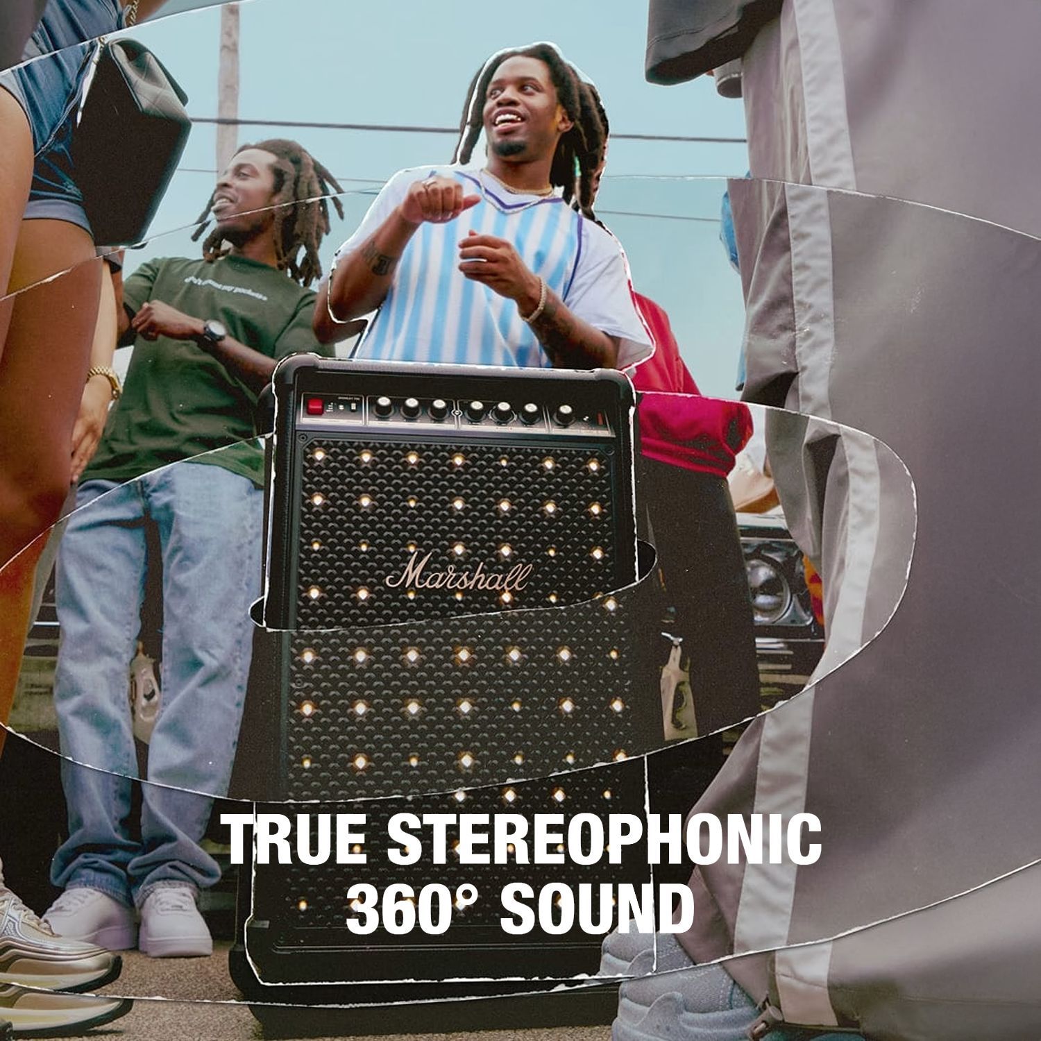 Marshall BROMLEY 750 442W Bluetooth Party Speaker (Integrated Stage Lights, Stereo Channel, Black & Brass)_11