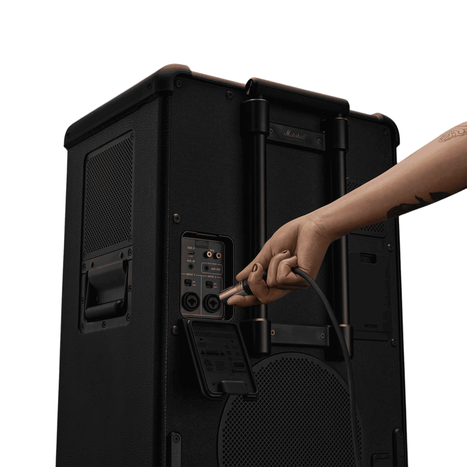 Marshall BROMLEY 750 442W Bluetooth Party Speaker (Integrated Stage Lights, Stereo Channel, Black & Brass)_7