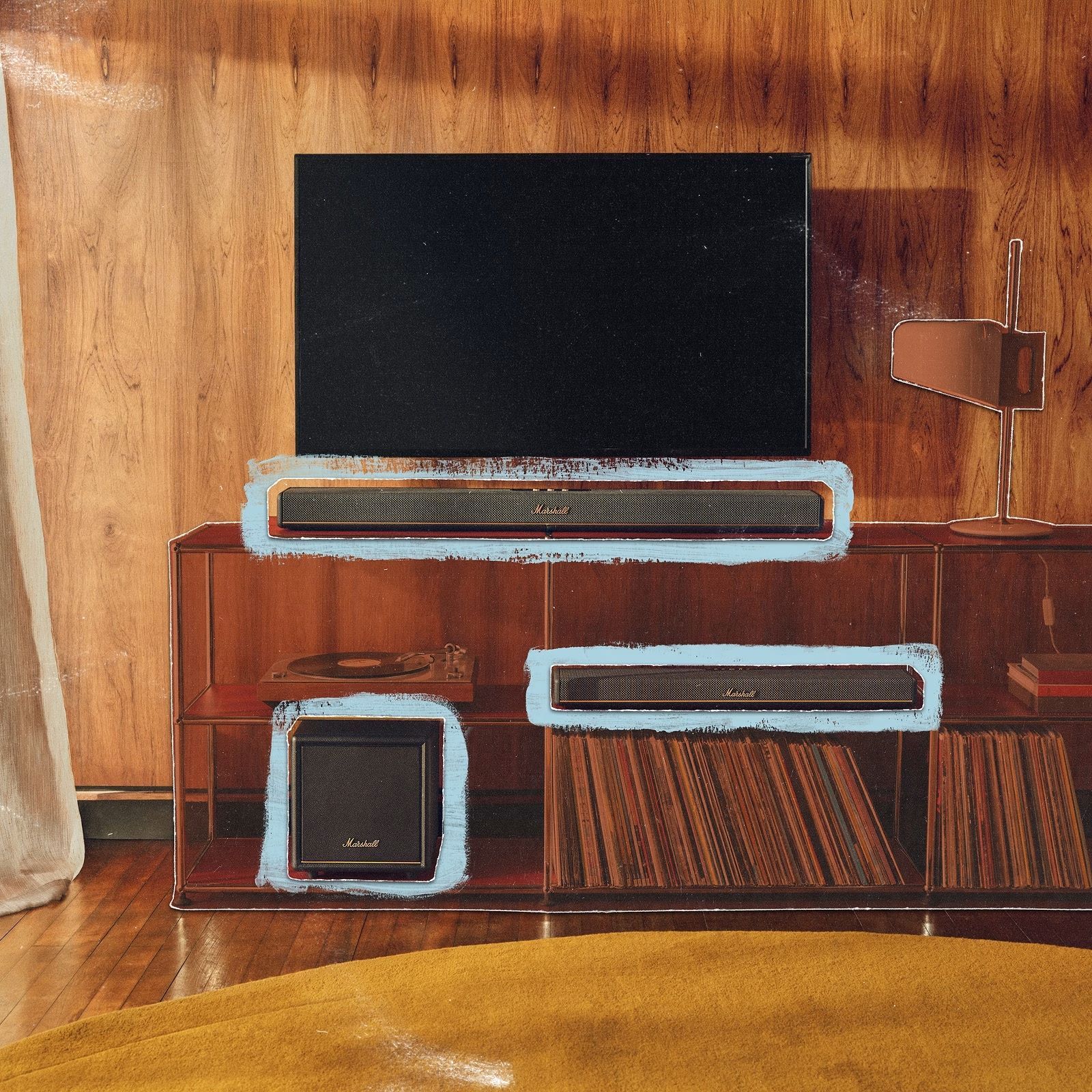 Marshall HESTON SUB 200 236W Wireless Subwoofer (Deep Bass, Black)_10