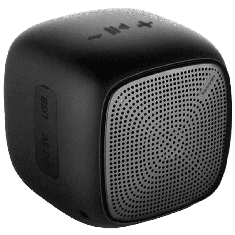 PORTRONICS Bounce 5W Portable Bluetooth Speaker (FM Connectivity, Stereo Channel, Black)_1