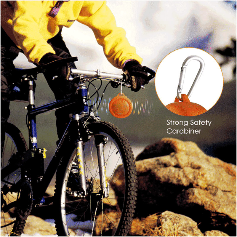 xoopar Splash Pop 5W Portable Bluetooth Speaker (IP65 Water Resistant, Powerful HD Sound, Mono Channel, Orange)_5