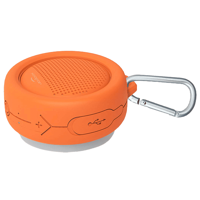 xoopar Splash Pop 5W Portable Bluetooth Speaker (IP65 Water Resistant, Powerful HD Sound, Mono Channel, Orange)_4
