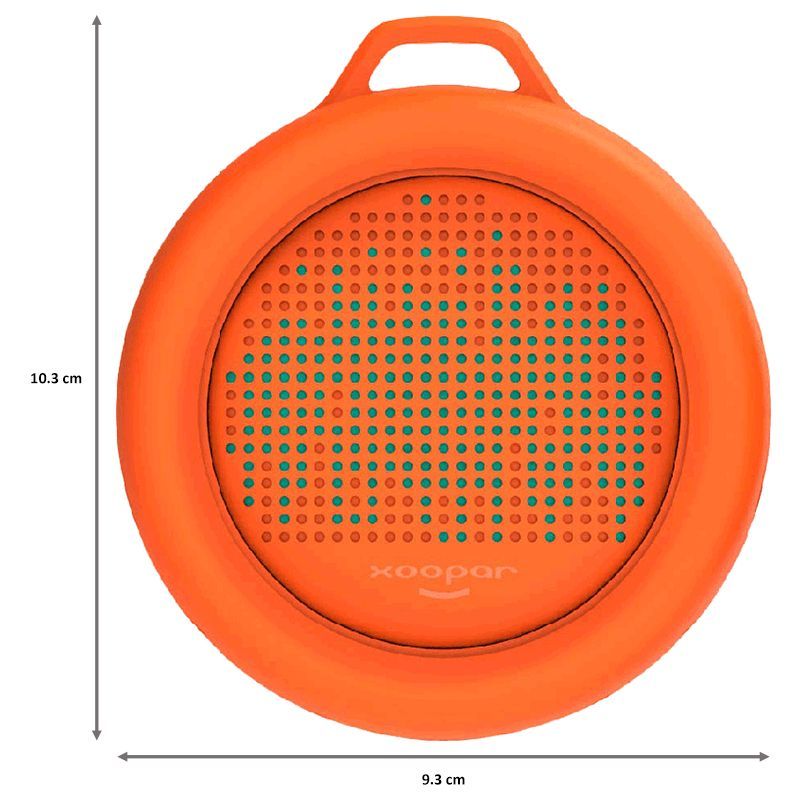 xoopar Splash Pop 5W Portable Bluetooth Speaker (IP65 Water Resistant, Powerful HD Sound, Mono Channel, Orange)_2