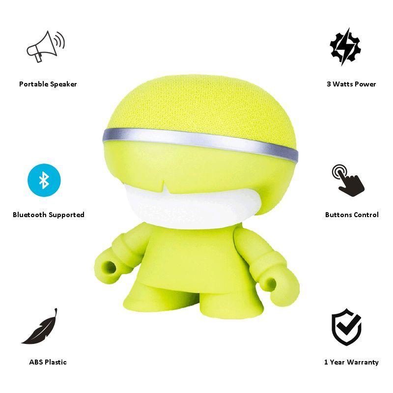 xoopar Boy Mini 3W Portable Bluetooth Speaker (Selfie Remote, Mono Channel, Lime)_3