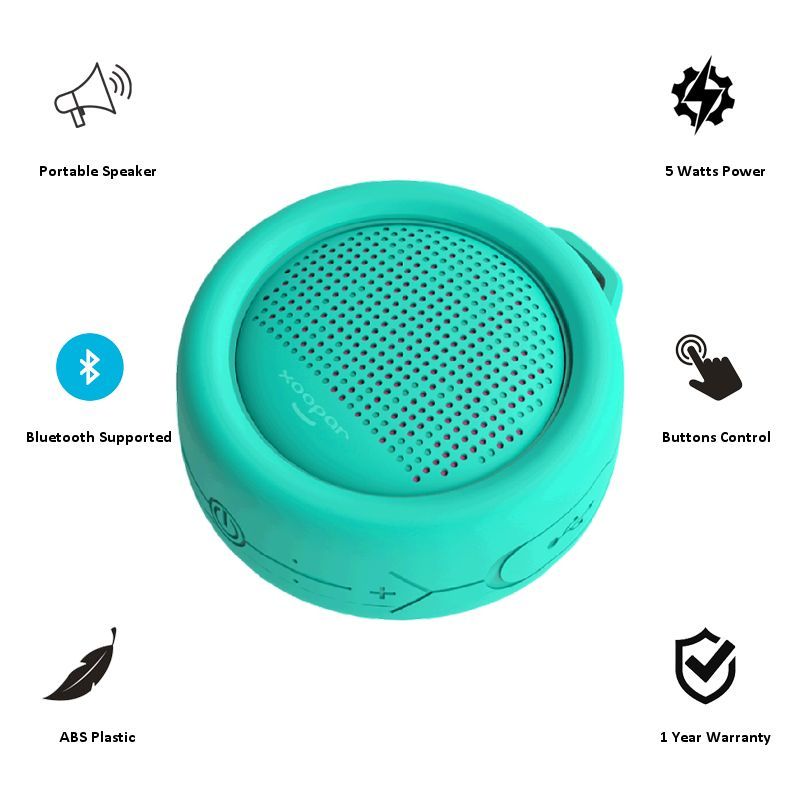 xoopar Splash Pop 5W Portable Bluetooth Speaker (IP65 Water Resistant, Powerful HD Sound, Mono Channel, Mint) xoopar Splash Pop 5W Portable Bluetooth Speaker (IP65 Water Resistant, Powerful HD Sound, Mono Channel, Mint)_3