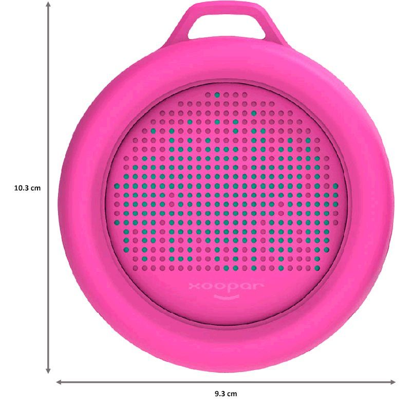 xoopar Splash Pop 5W Portable Bluetooth Speaker (IP65 Water Resistant, Powerful HD Sound, Mono Channel, Pink)_2