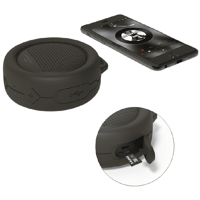 xoopar Splash Pop 5W Portable Bluetooth Speaker (IP65 Water Resistant, Deep Bass Sound, Mono Channel, Black)_4