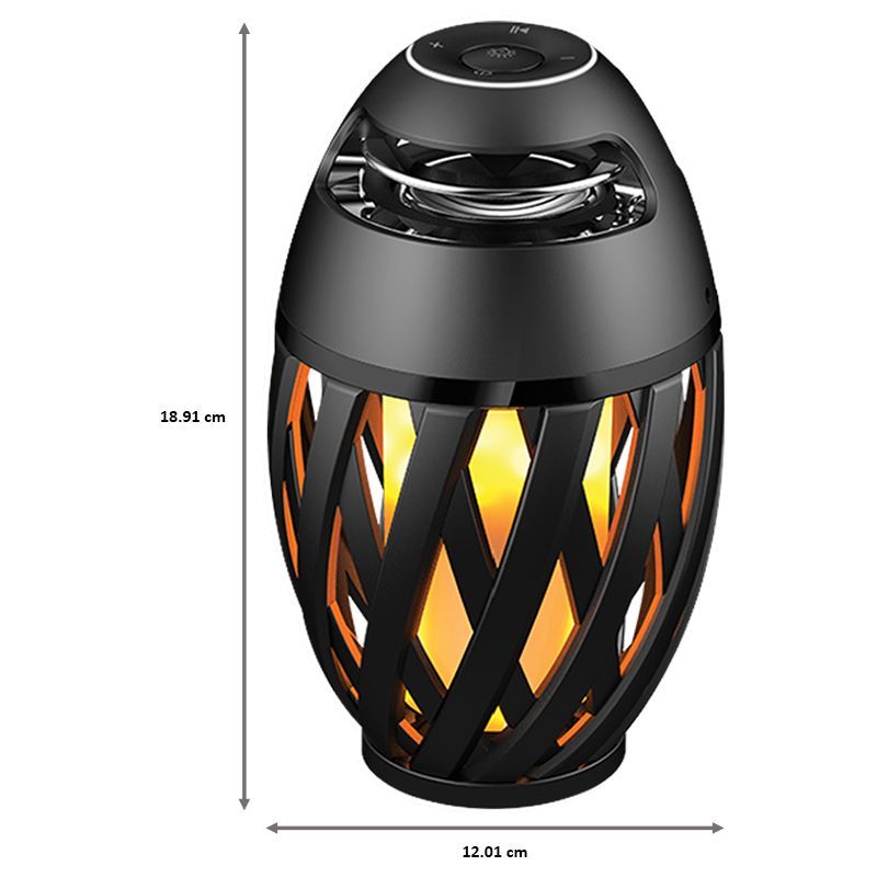 iGear Nightingale 5W Portable Bluetooth Speaker (IP65 Waterproof, Flickering LED Lights, Mono Channel, Black)_2