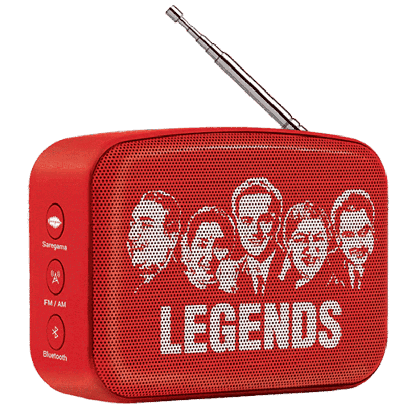 SAREGAMA Carvaan Mini 2.0 Hindi 5W Portable Bluetooth Speaker (4 Hours Playtime, 2.0 Channel, Sunset Red)_6