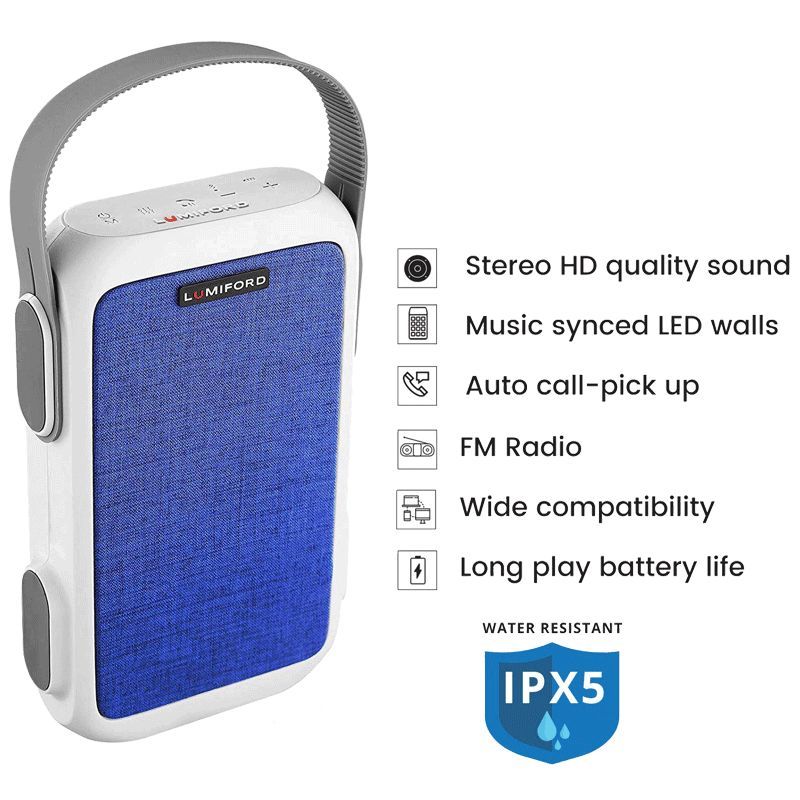 LUMIFORD GoFash Broadway 16W Portable Bluetooth Speakers (IPX5 Water Resistant, 2.1 Channel, Blue)_7