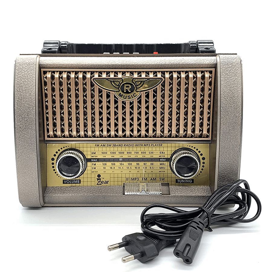 iGear Retro 8 Watts Radio Player (Bluetooth, iG-1111, Brown)_6