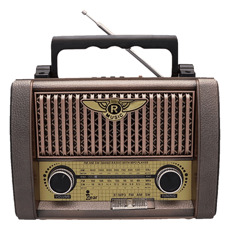 iGear Retro 8 Watts Radio Player (Bluetooth, iG-1111, Brown)_1