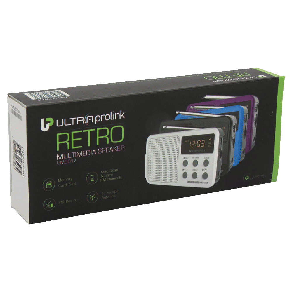 Ultraprolink Retro Vintage Micro SD Card MP3 Playable 3 Watts Classic Portable FM Radio Player (UM0017, Black)_7