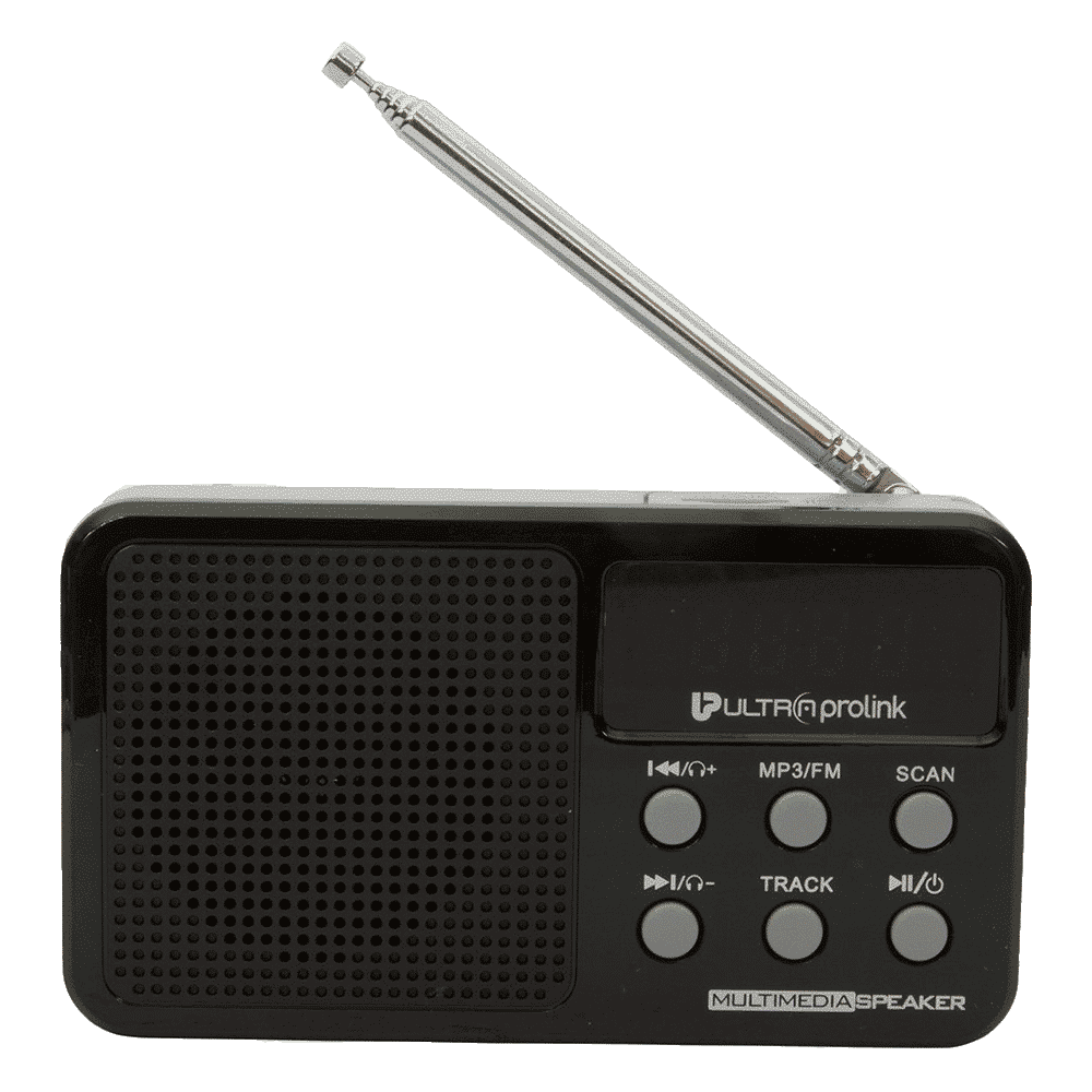 Ultraprolink Retro Vintage Micro SD Card MP3 Playable 3 Watts Classic Portable FM Radio Player (UM0017, Black)_1