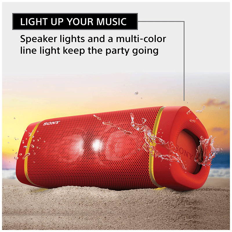 SONY XB33 30W Portable Bluetooth Speaker (IP67 Waterproof, Hands Free Function, Red)_8