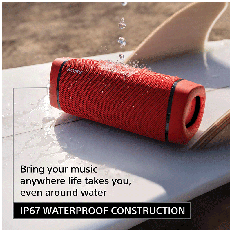 SONY XB33 30W Portable Bluetooth Speaker (IP67 Waterproof, Hands Free Function, Red)_7