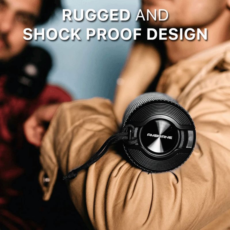 ambrane 10 Watts Portable Bluetooth Speaker (IPX6 Water Resistant, HD Sound, Black)_7