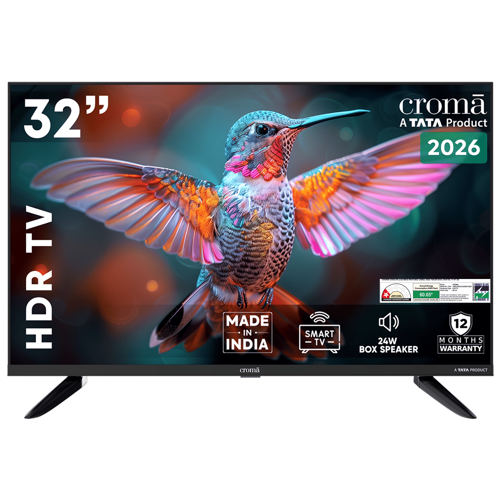 Croma 80 cm (32 inch) 1 Star HD Ready LED Smart Linux TV with A+ Grade Panel (2026 model) Croma 80 cm (32 inch) 1 Star HD Ready LED Smart Linux TV with A+ Grade Panel (2026 model)_1