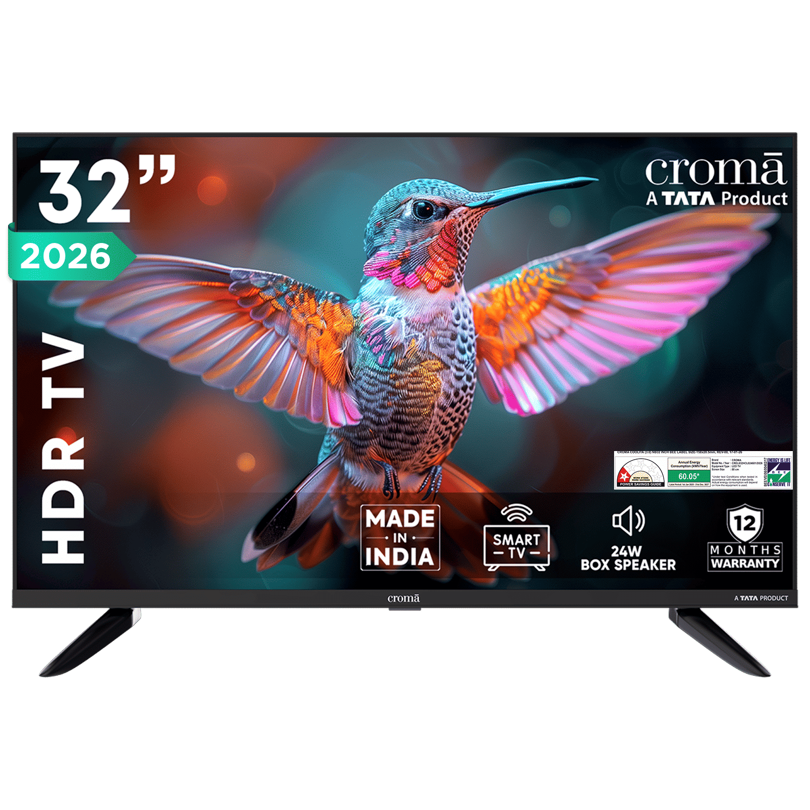 Croma 80 cm (32 inch) HD Ready LED Smart Linux TV with A+ Grade Panel (2026 model) Croma 80 cm (32 inch) HD Ready LED Smart Linux TV with A+ Grade Panel (2026 model)_1