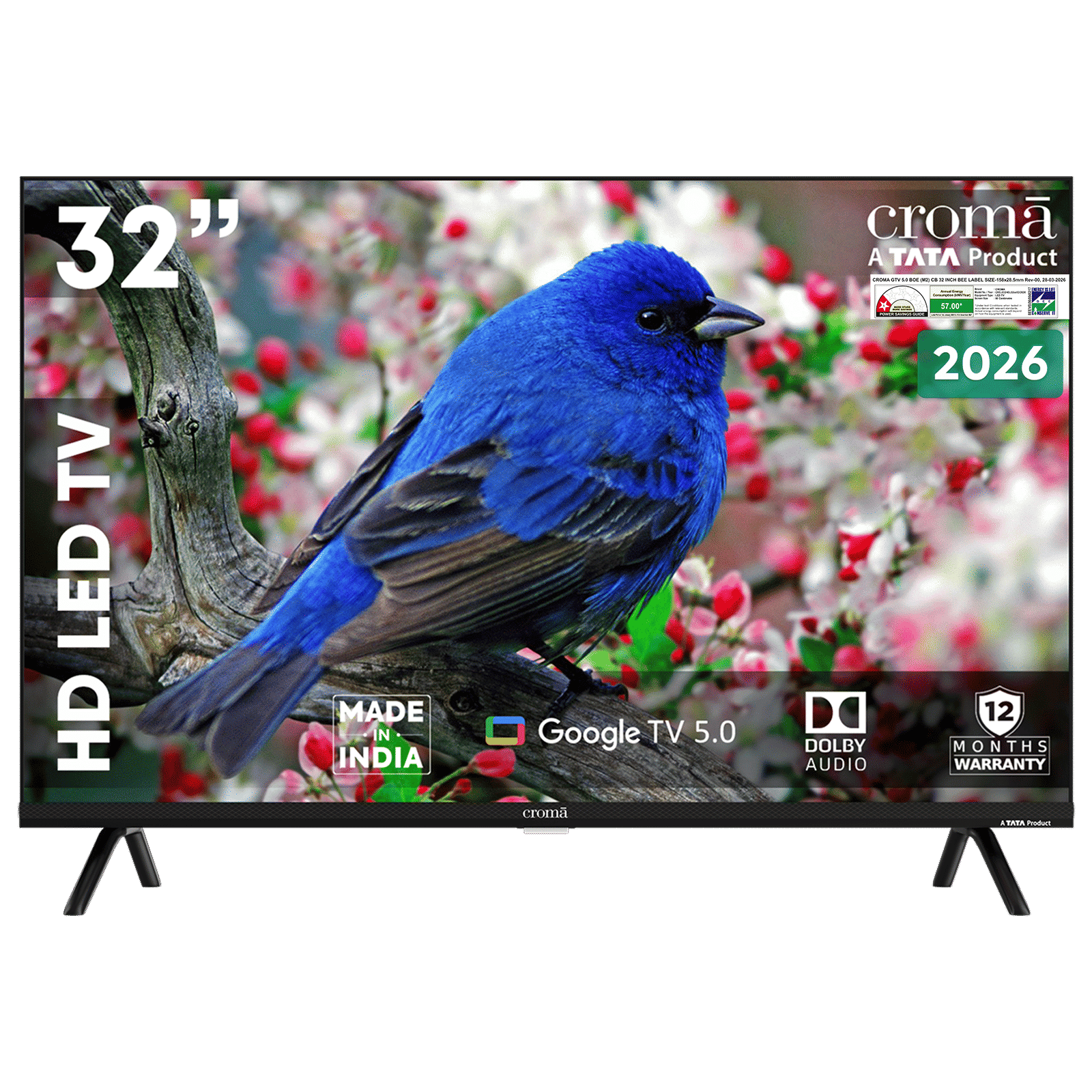 Croma 80cm (32 inch) 1 Star HD LED Smart Google TV with Google Assistant (2026 Model) Croma 80cm (32 inch) 1 Star HD LED Smart Google TV with Google Assistant (2026 Model)_1