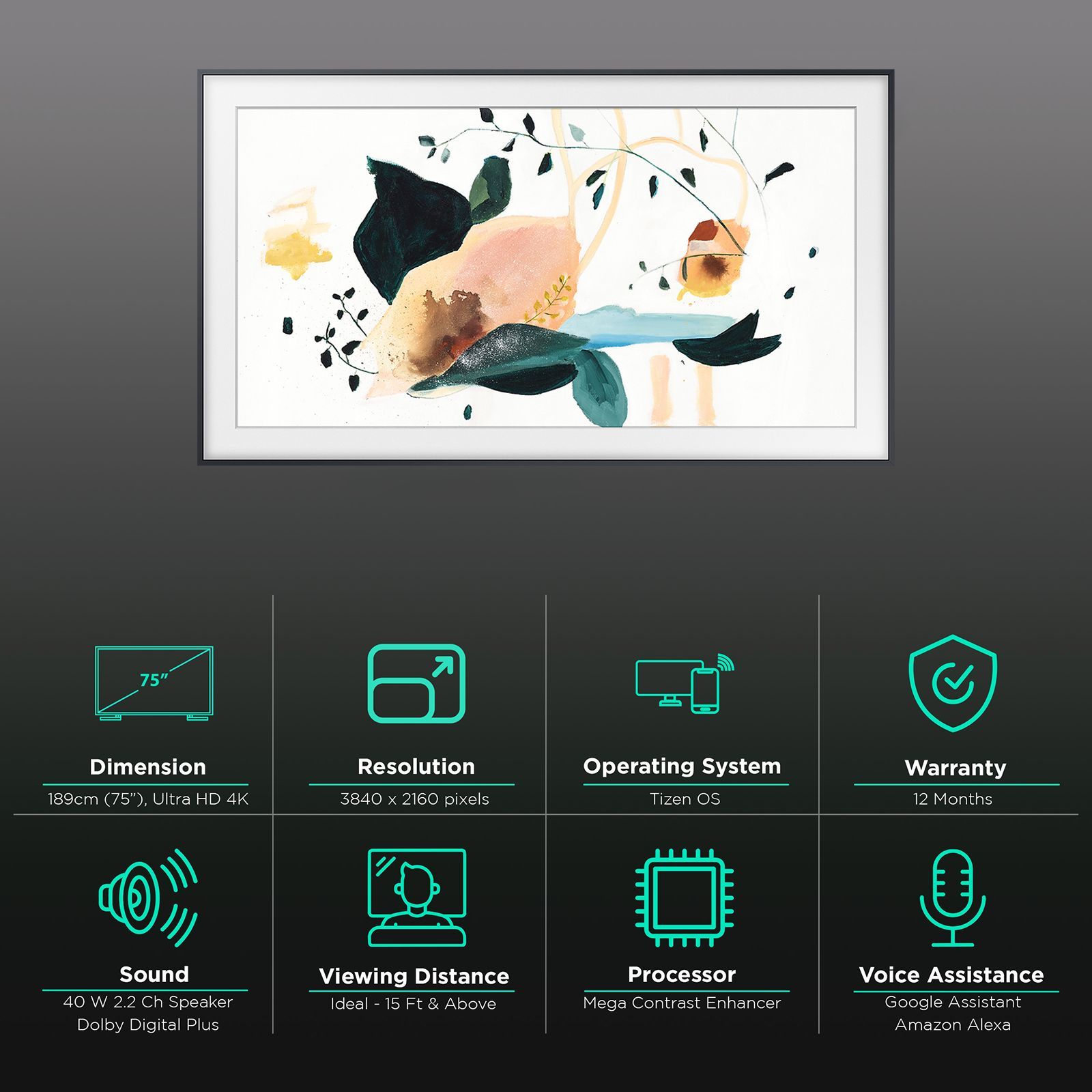 SAMSUNG LS Series 189 cm (75 inch) QLED 4K Ultra HD Tizen TV with Alexa Compatibility_3