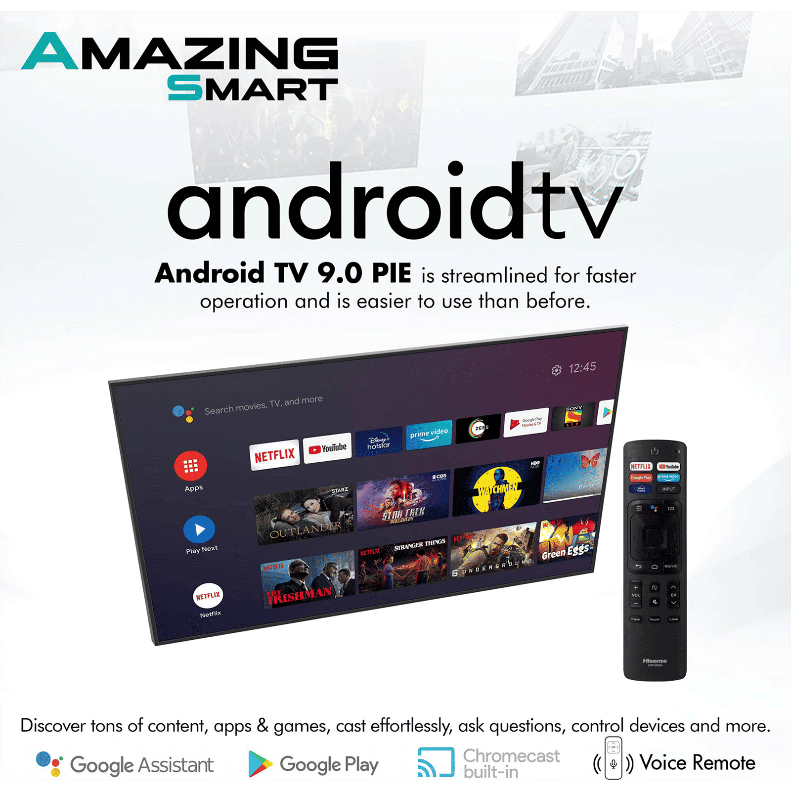 Hisense A71F 108 cm (43 inch) 4K Ultra HD LED Android TV with Google Assistant (2020 model) Hisense A71F 108 cm (43 inch) 4K Ultra HD LED Android TV with Google Assistant (2020 model)_10