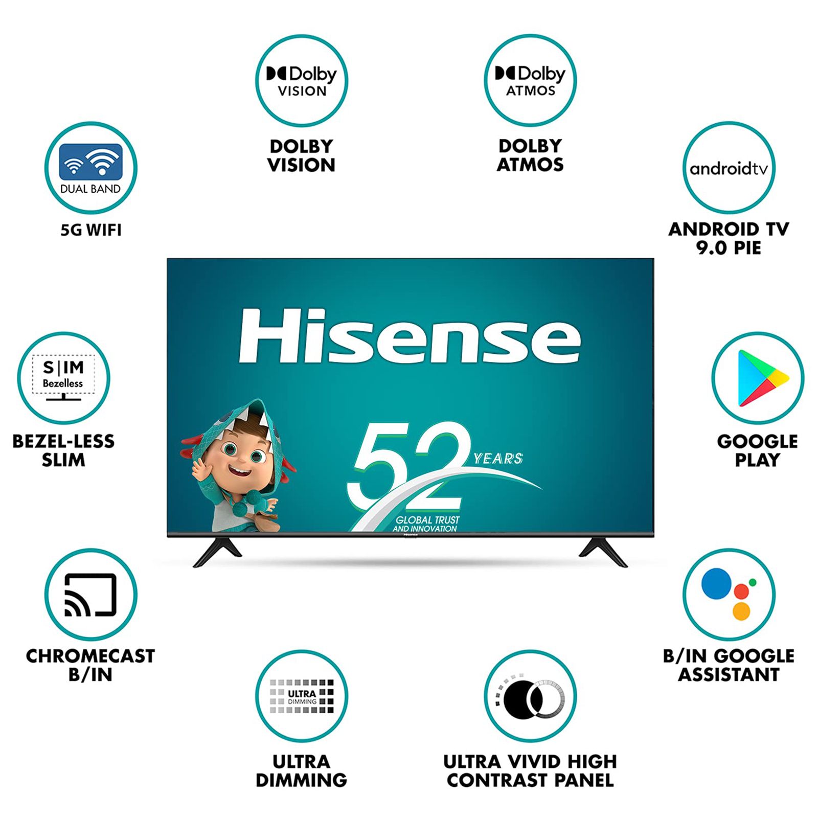 Hisense A71F 108 cm (43 inch) 4K Ultra HD LED Android TV with Google Assistant (2020 model) Hisense A71F 108 cm (43 inch) 4K Ultra HD LED Android TV with Google Assistant (2020 model)_12