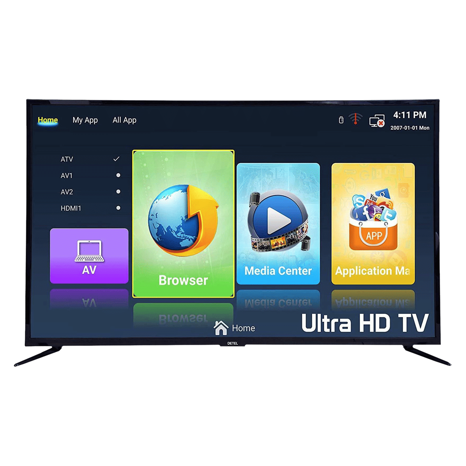 DETEL 124 cm (49 inch) 4K Ultra HD LED Android TV with Google Assistant (2019 model) DETEL 124 cm (49 inch) 4K Ultra HD LED Android TV with Google Assistant (2019 model)_1