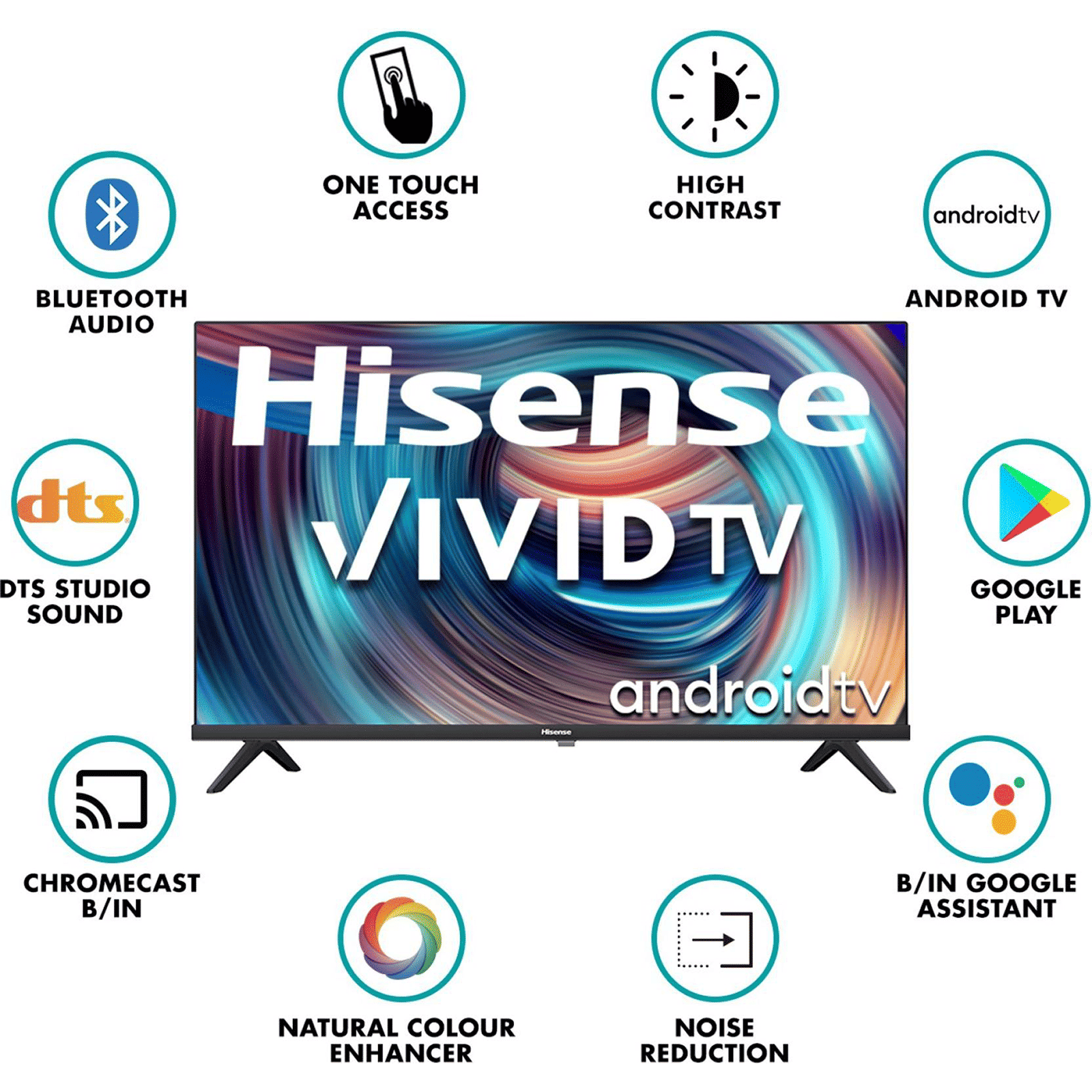 Hisense A4G 80 cm (32 inch) HD Ready LED Smart Android TV with Google Assistant (2021 model)_16