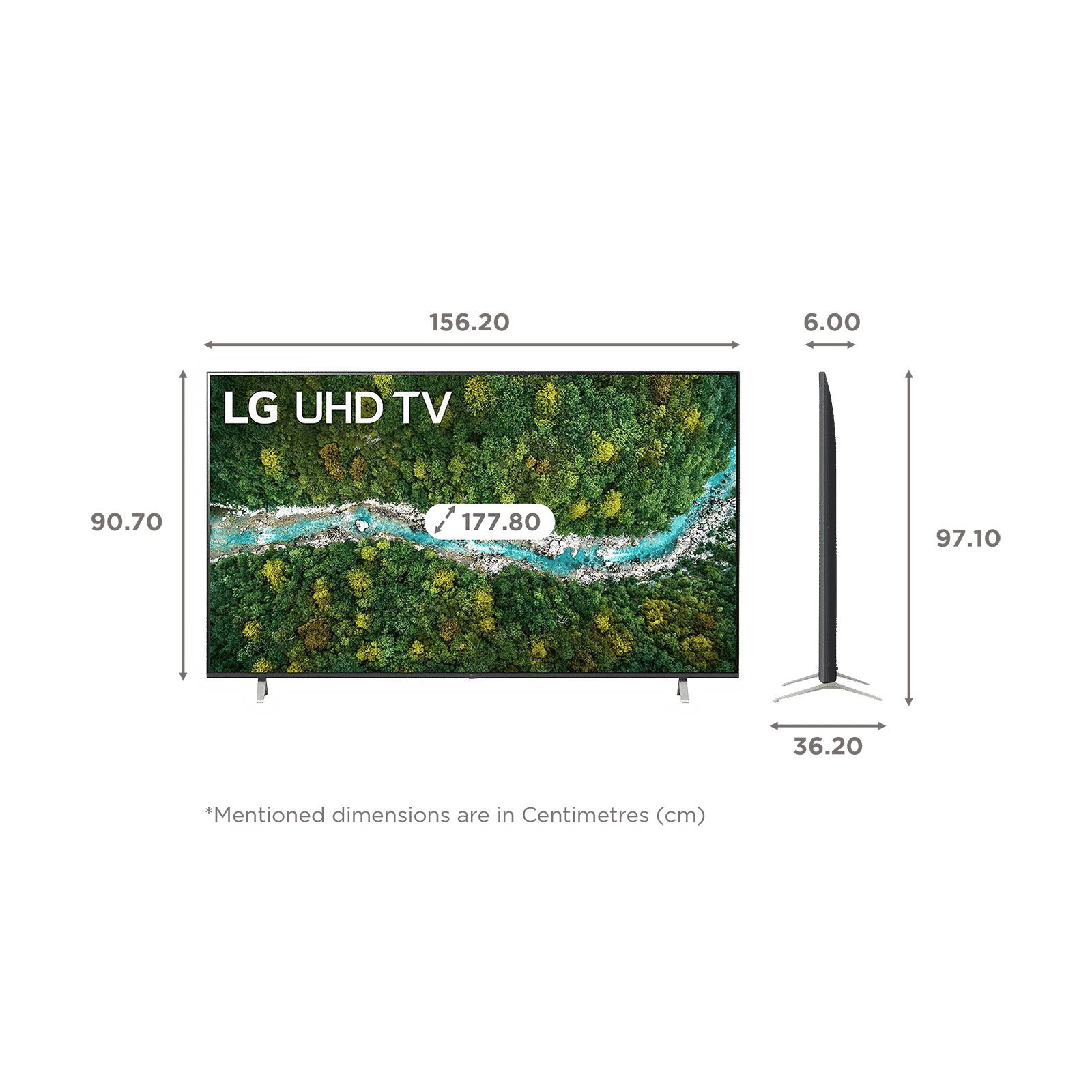 LG UP77 177.8 cm (70 inch) 4K Ultra HD LED WebOS TV with Alexa Compatibility_2