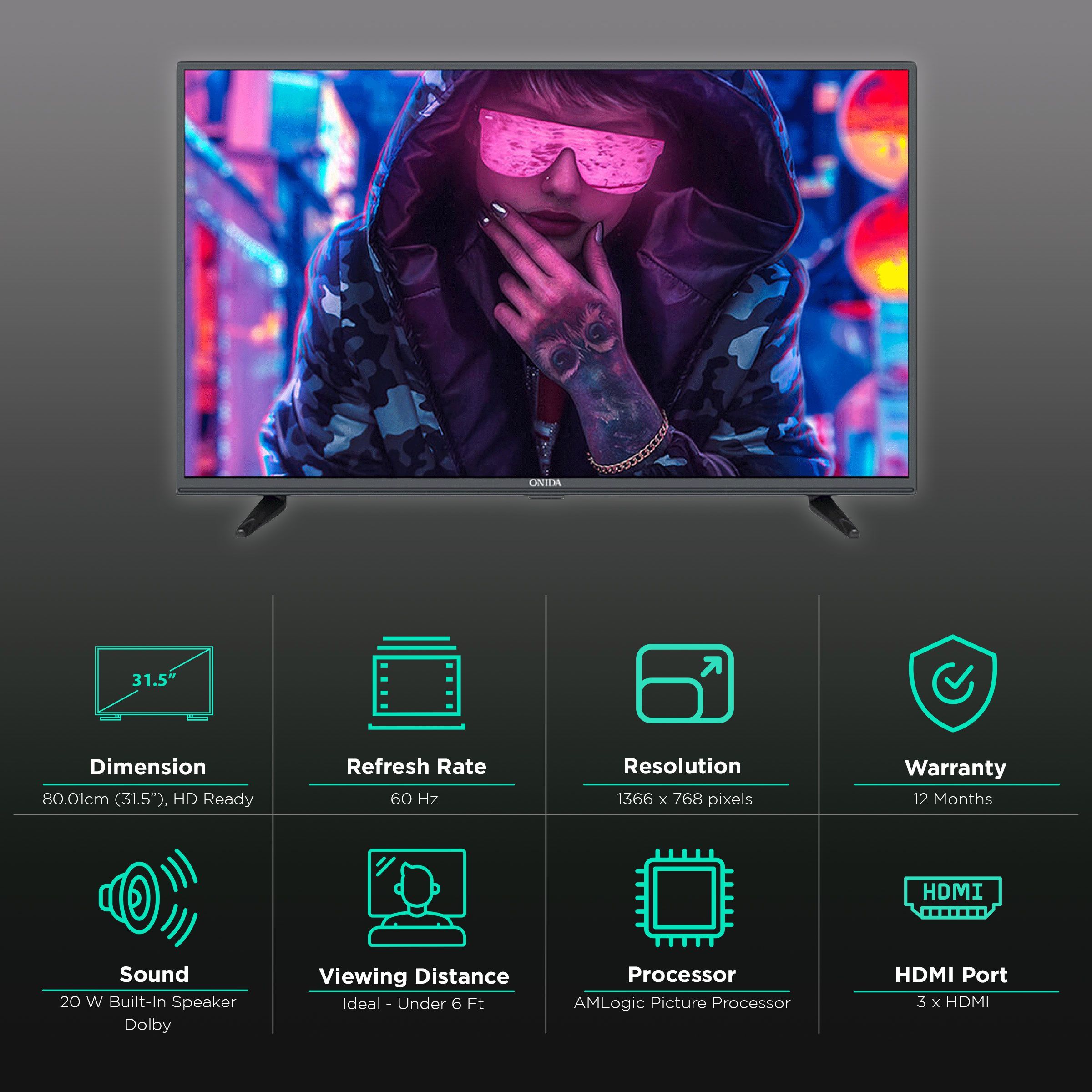 ONIDA 80.01 cm (32 inch) HD Ready LED Fire TV with Amlogic Picture Processor ONIDA 80.01 cm (32 inch) HD Ready LED Fire TV with Amlogic Picture Processor_3