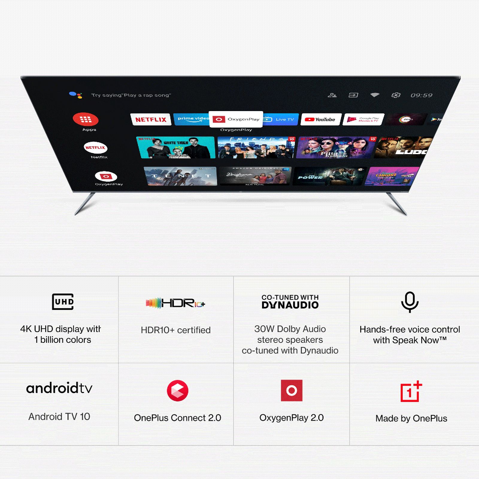 OnePlus U Series 126 cm (50 inch) 4K Ultra HD LED Android TV with Built-in Google Assistant (2021 model) OnePlus U Series 126 cm (50 inch) 4K Ultra HD LED Android TV with Built-in Google Assistant (2021 model)_8