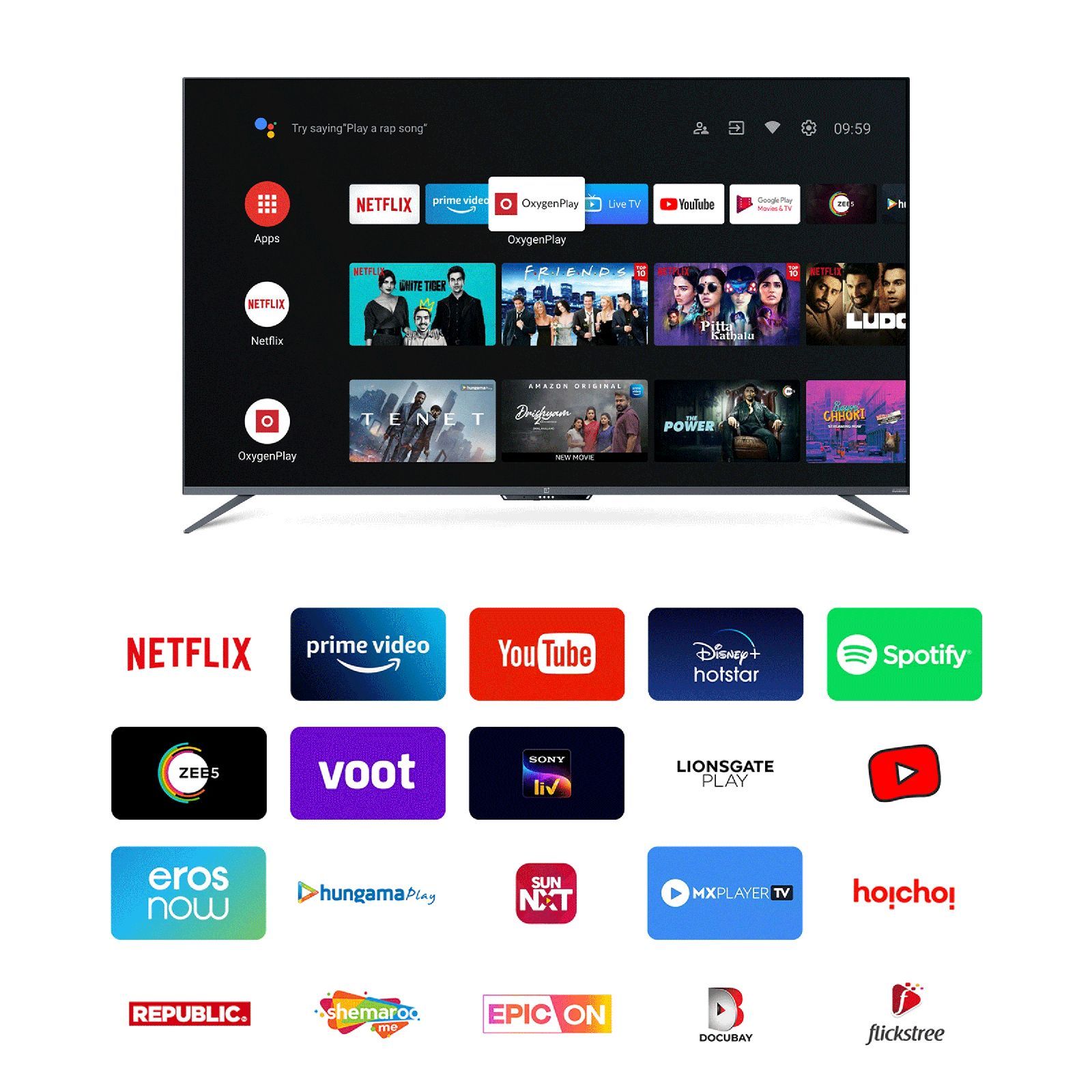 OnePlus U Series 126 cm (50 inch) 4K Ultra HD LED Android TV with Built-in Google Assistant (2021 model) OnePlus U Series 126 cm (50 inch) 4K Ultra HD LED Android TV with Built-in Google Assistant (2021 model)_9