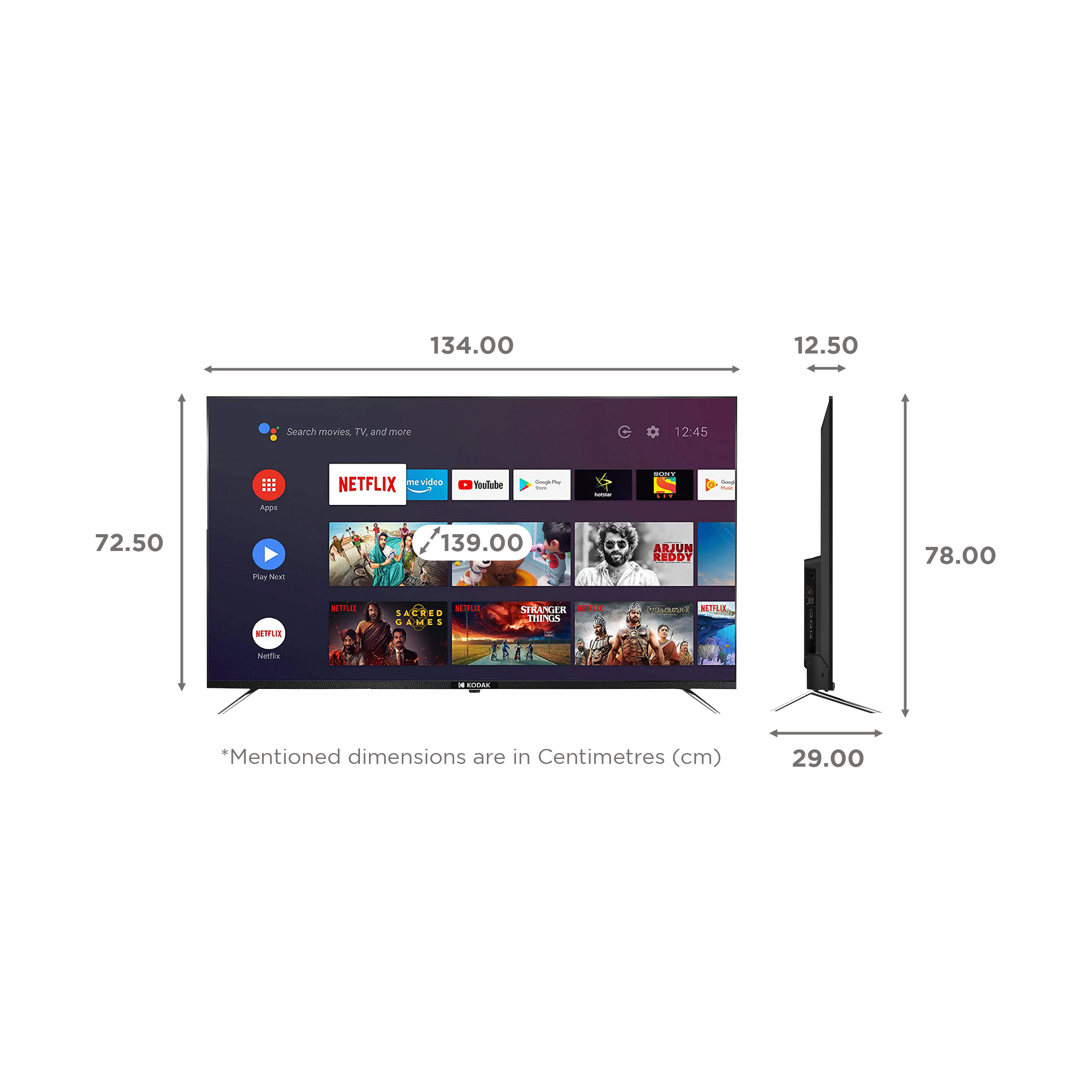 Kodak CA Series 139 cm (55 inch) 4K Ultra HD LED Android TV with Google Assistant (2020 model) Kodak CA Series 139 cm (55 inch) 4K Ultra HD LED Android TV with Google Assistant (2020 model)_2